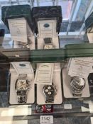 A collection (5) of limited edition Bradford Exchange commemorative railway watches. To include the