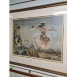 W Russell Flint; Two pencil signed coloured prints of dancers by Frost and Reed, the largest 65 x 49