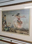 W Russell Flint; Two pencil signed coloured prints of dancers by Frost and Reed, the largest 65 x 49