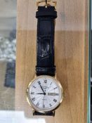 Rotary; A gents stainless steel Rotary wristwatch 'Windsor' with guilloche enamel dial and roman num