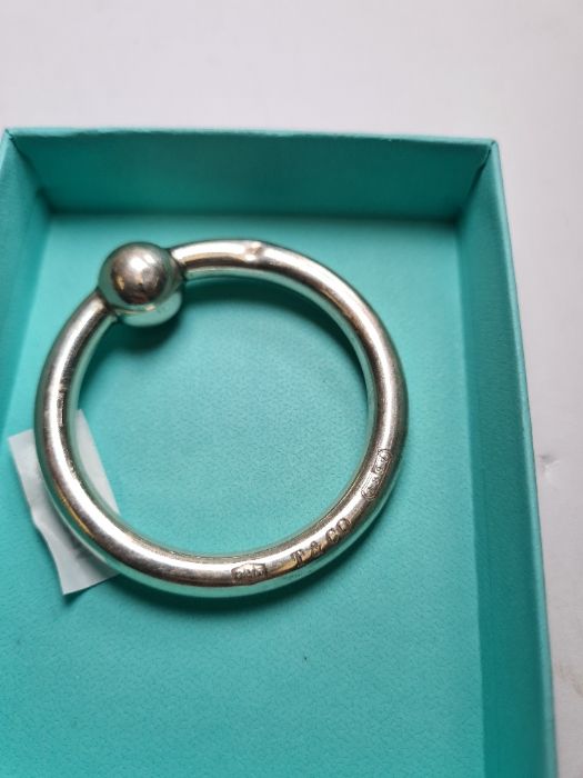 Tiffany and Co; a silver Tiffany and Co silver baby rattle, boxed - Image 3 of 4