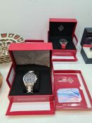 Red Arrows; a pair of limited edition Red Arrows watches no.s 5240/9999 & 5260/9999. One with a stai