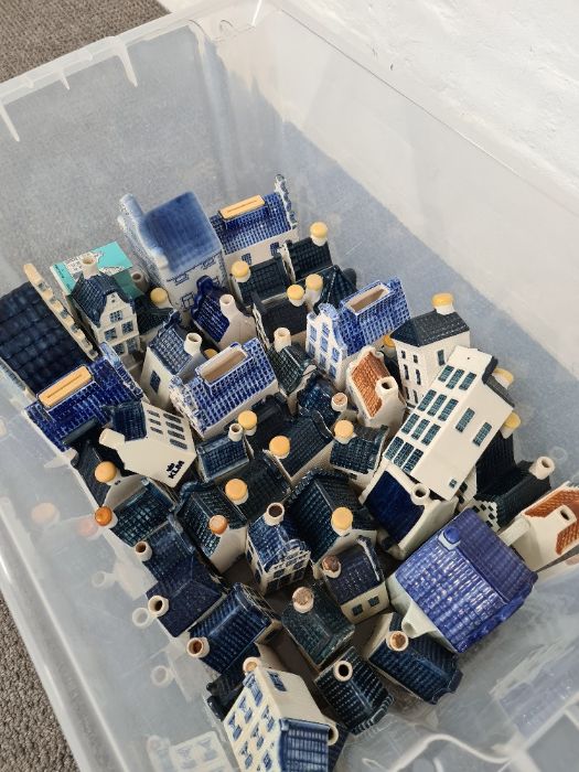 A large collection of KLM for BOLS miniature Dutch houses (approx 50)