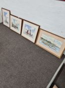 A lot comprising of watercolours of sailing scenes by artist Sue Spears (3) and Charles Grigg Tait