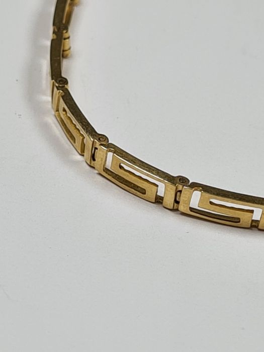 14K yellow gold bracelet of geometric design, marked 585, approx 20cm, approx 6.83g - Image 3 of 3