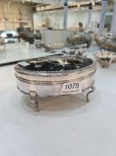 William Comyns and Sons, an attractive Edwardian silver and tortoise shell hinged lid, trinket box,