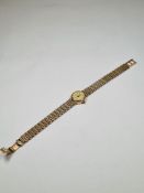 9ct yellow gold cased ladies 'Rotary' 'Gold' wristwatch on 9ct gold strap, marked 375, Birmingham ma
