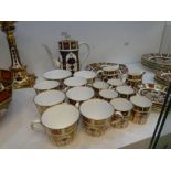 A quantity of Royal Crown Derby Old Imari Pattern coffee and teaware including 12 cups, cream jugs a