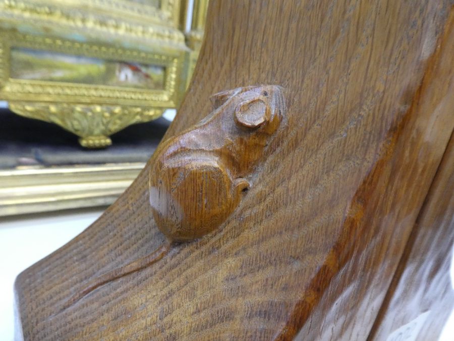 Robert Mouseman Thompson, a pair of book ends having carved mouse, 16cm - Image 2 of 7