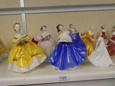 8 Royal Doulton figures of ladies to include Hannah and Elaine
