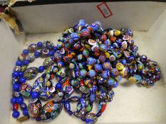 quantity of milleflori glass beads