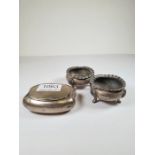 A silver box of decorative curved shape by William Henry Sparrow, Birmingham 1903, approx 2.48ozt ap