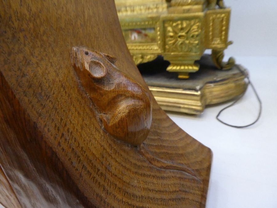 Robert Mouseman Thompson, a pair of book ends having carved mouse, 16cm - Image 3 of 7