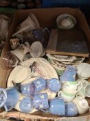 A large selection of chinaware including Noritaki, crystal glasses, collectors plates, etc