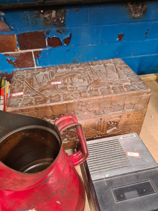 A selection of vintage items, including Roberts radio box of metalware, sports, books, small camphor - Image 4 of 4