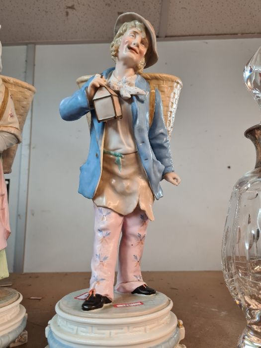 A pair of early 20th Century German porcelain figures - Image 2 of 6