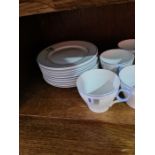 A quantity of Shelley tea ware having Art Deco design