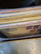 A selection of vinyl LPs of various artists from the 70s, 80s including Captain Braveheart