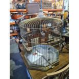 A Top Brass Classic Parrot cage by Judith Graham, probably 70s/80s of octaganol shape, 91.5cms