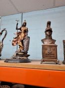 Selection of figures, mostly resin busts depicting past Kings, Soldiers, i.e. The Lifeguards, etc