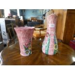 A Carlton Ware jug and vase having matching flower decoration