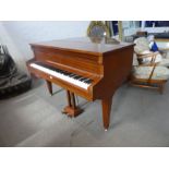 A mid 20th Century mahogany baby grand piano by Challen