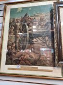 An early 20th Century coloured print of Battle at Colenso and one other of Napoleon's Surrender