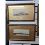 Three framed pictures, two being watercolours and another