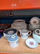 Selection of china plates, Susie Cooper - Glen Mist pattern