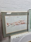 Tim Walden, three similar pastel drawings of nude figures probably 1970s/80s. All signed, the larges
