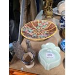Mixed ceramics and glassware including Studio pottery