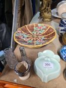 Mixed ceramics and glassware including Studio pottery