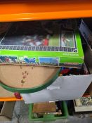 A small quantity of die cast vehicles, farm figures, Subbuteo and similar items