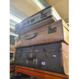 Various suitcases and similar