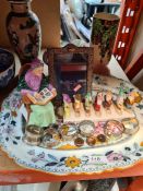 A selection of china collectables including Doulton figures, Disney toast rack, etc, A/F