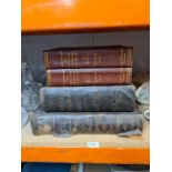 Two family Bibles and Volume 1 and Volume 2 standard dictionaries