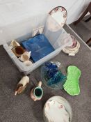 A collection of ceramics and glassware to include a Poole dish