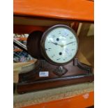 A 19th Century rosewood mantel clock and a Chinese lacquer mantel clock by Carmerer Cuss and Co