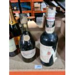 A Meguier and Co., a Bottle of Champagne Cognac and a bottle of Burmester vintage Port