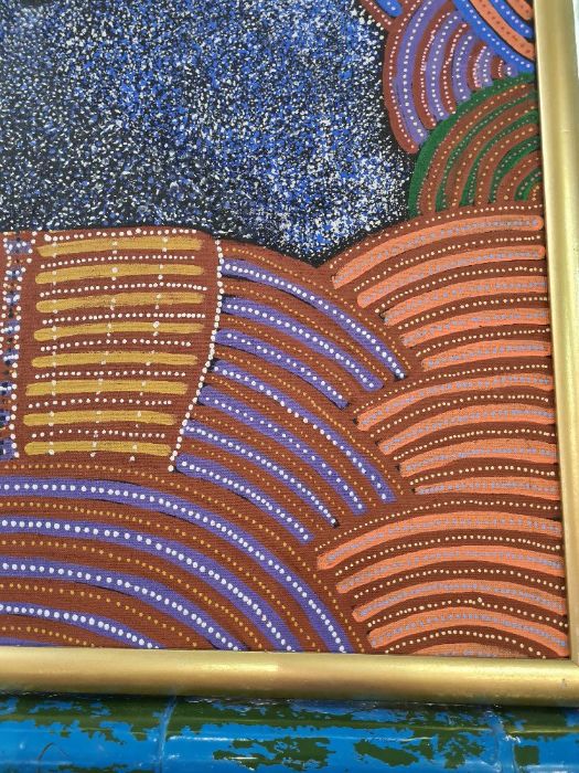 Cindy Nungurrayi Wallace, a modern Aboriginal painting early 2000s, 90 x 116cm - Image 2 of 3