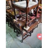 A repro Jaycee drawer leaf refectory table and set of 8 matching chairs including 2 with open arms