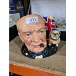 A Special Edition Royal Doulton Winston Churchill character jug, No. D6907, a Doulton figure of Dalm