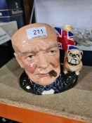 A Special Edition Royal Doulton Winston Churchill character jug, No. D6907, a Doulton figure of Dalm