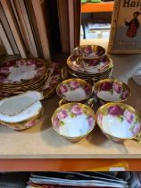 An old Royal Albert part tea set decorated roses and small quantity of Foley teaware