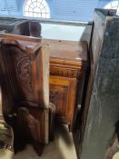 A Victorian walnut mirror back sideboard, a Duchess dressing table and sundry