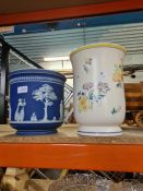 A Wedgwood Jasperware Jardiniere, and a large Poole vase
