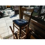 An oak two flap gateleg table and five various chairs, 29cm high and 28cm wide