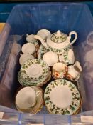 A selection of mixed china including teapots, from manufacturers such as Gladstone, etc