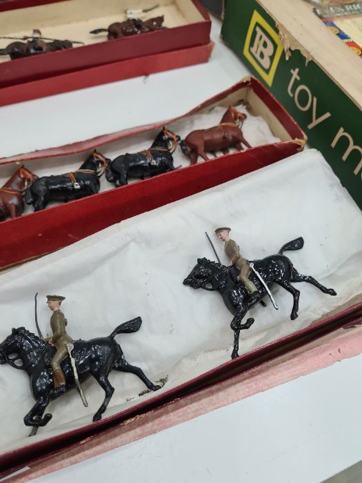 Vintage Britains 11th Hussars set No. 182 and Territorial Army Yeomanry set No. 159 - Image 4 of 8