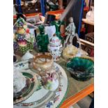 A selection of various ceramics including Worcester, Doulton, Lambeth, etc, some A/F